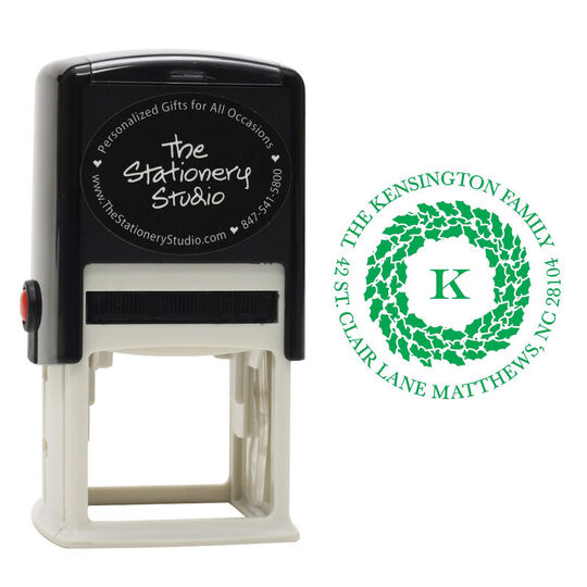Wreath Self-Inking Stamper